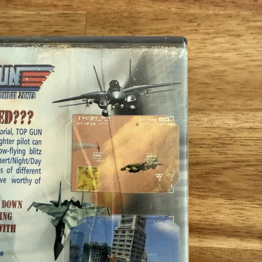 Top Gun: Combat Zones BOX ONLY (Nintendo GameCube, 2002) COVER HAS WATER DAMAGE!